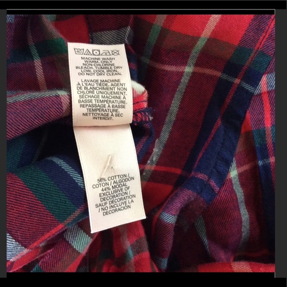 Victoria’s Secret flannel pajama set red/blue size S - Picture 4 of 5